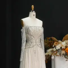 Cleo — A-Line — Long Sleeve — Floor-Length — view 4