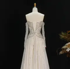 Cleo — A-Line — Long Sleeve — Floor-Length — view 8