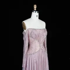Cleo — A-Line — Long Sleeve — Floor-Length — view 12