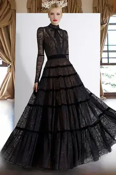 Iris — A-Line — Long Sleeve — Floor-Length — view 1