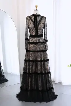 Iris — A-Line — Long Sleeve — Floor-Length — view 2