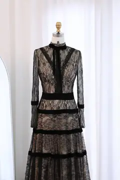Iris — A-Line — Long Sleeve — Floor-Length — view 3