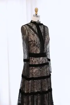 Iris — A-Line — Long Sleeve — Floor-Length — view 4