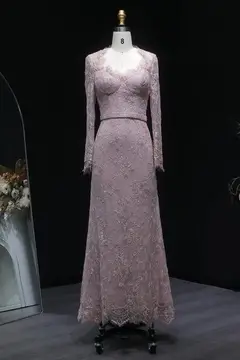 Maeve — Sheath — Sweetheart — Long Sleeve — Floor-Length — view 6