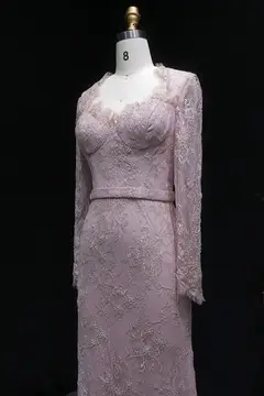 Maeve — Sheath — Sweetheart — Long Sleeve — Floor-Length — view 9