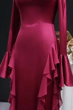 Aria — Sheath — High Neck — Long Sleeve — Floor-Length — view 6