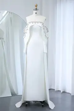 Sage — Off-the-Shoulder — Long Sleeve — Floor-Length — view 4