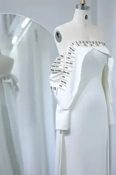 Sage — Off-the-Shoulder — Long Sleeve — Floor-Length — view 6