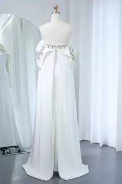 Sage — Off-the-Shoulder — Long Sleeve — Floor-Length — view 8