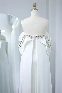 Sage — Off-the-Shoulder — Long Sleeve — Floor-Length — view 9
