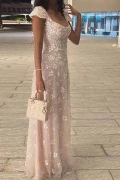 Aria — A-Line — Cap Sleeve — view 2