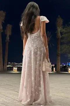 Aria — A-Line — Cap Sleeve — view 3