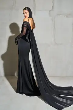 Aria — Mermaid — Long Sleeve — Floor-Length — view 2