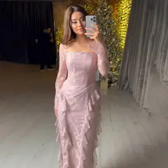 Celeste — Mermaid — Square — Long Sleeve — Floor-Length — view 2