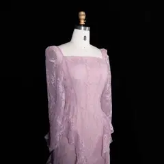 Celeste — Mermaid — Square — Long Sleeve — Floor-Length — view 5