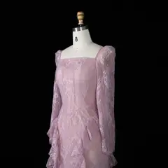 Celeste — Mermaid — Square — Long Sleeve — Floor-Length — view 6
