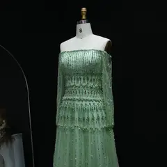 Maeve — A-Line — Off-the-Shoulder — Long Sleeve — Floor-Length — view 15