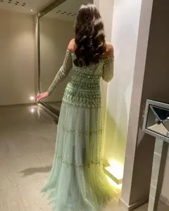 Maeve — A-Line — Off-the-Shoulder — Long Sleeve — Floor-Length — view 21
