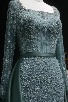 Giselle — A-Line — Square — Long Sleeve — Floor-Length — view 5
