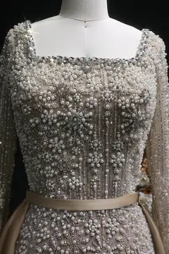 Giselle — A-Line — Square — Long Sleeve — Floor-Length — view 14