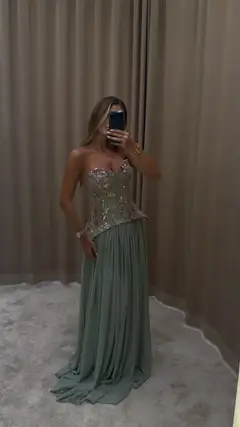 Sage — A-Line — Strapless — view 9