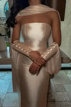 Olive — Sheath — Strapless — view 2