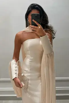 Olive — Sheath — Strapless — view 9