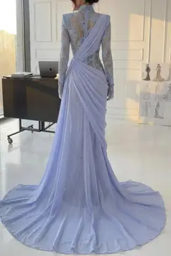 Giselle — Mermaid — High Neck — Long Sleeve — Floor-Length — view 14