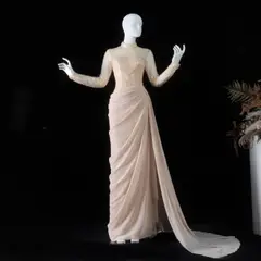 Giselle — Mermaid — High Neck — Long Sleeve — Floor-Length — view 18