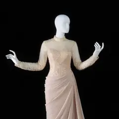 Giselle — Mermaid — High Neck — Long Sleeve — Floor-Length — view 19
