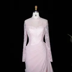 Giselle — Mermaid — High Neck — Long Sleeve — Floor-Length — view 27