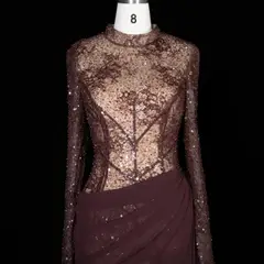 Giselle — Mermaid — High Neck — Long Sleeve — Floor-Length — view 35