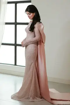 Iris — Mermaid — High Neck — Long Sleeve — Floor-Length — view 1