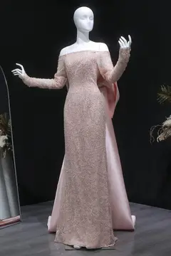 Iris — Mermaid — High Neck — Long Sleeve — Floor-Length — view 11