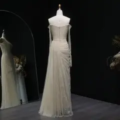 Olive — Sheath — Floor-Length — view 8