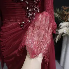 Olive — Sheath — Floor-Length — view 12