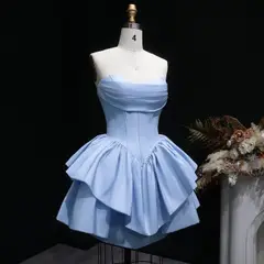 Fuchsia Sweetheart Satin Corset Short Homecoming Dress with Layered Ruffle Skirt — view 14