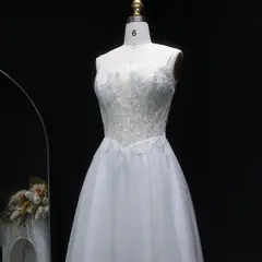 Spaghetti Strap Ball Gown Mini Short White Lace Homecoming Dress — view 5