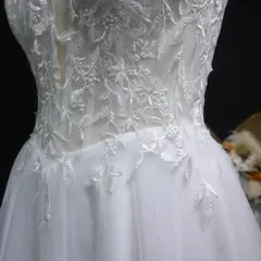 Spaghetti Strap Ball Gown Mini Short White Lace Homecoming Dress — view 7