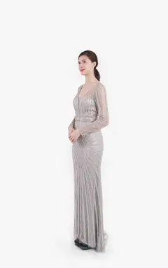 Elegant Sparkle Line Dress wedding guest dress, view 3