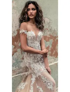 Tulle Mermaid Floor-Length Wedding Dress — LV14427957 — view 2