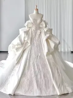 Satin Ball Gown Wedding Dress — LV42912053 — view 1