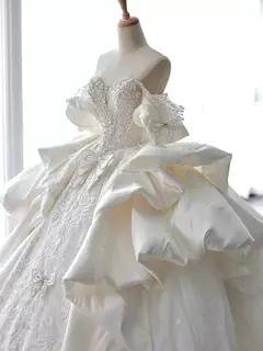 Satin Ball Gown Wedding Dress — LV42912053 — view 2