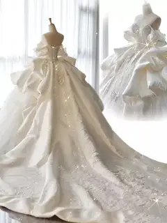 Satin Ball Gown Wedding Dress — LV42912053 — view 5