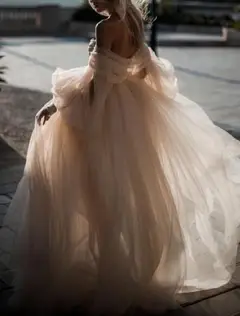 Tulle A-Line Floor-Length Wedding Dress — LV14919477 — view 2