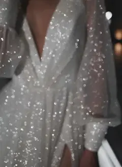V-Neck A-Line Floor-Length Wedding Dress — LV12618805 — view 5