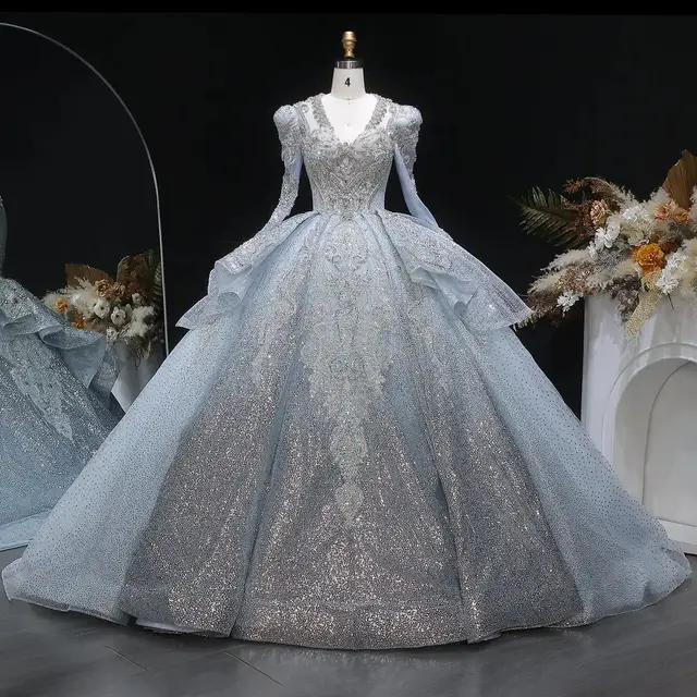 Sequin Embroidery Ball Gown — SW607