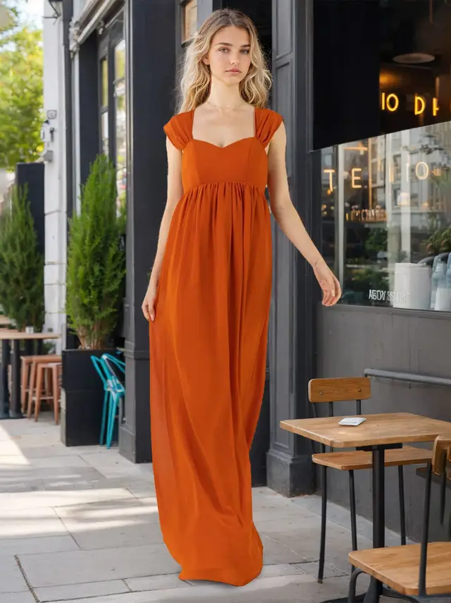 A-Line/Princess Sweetheart Neck Sleeveless Floor-Length Bridesmaid Dresses with Ruffles — LV35151669
