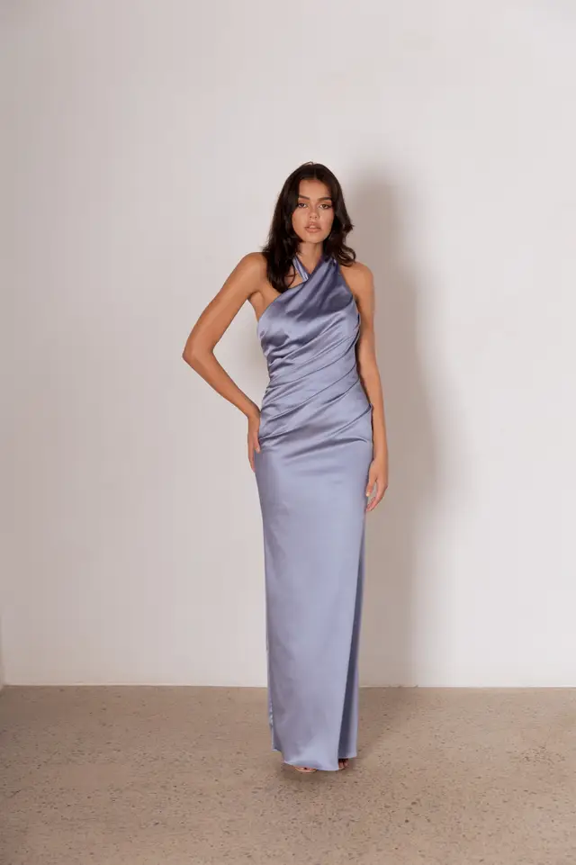 Women's Satin Bridesmaid Dress for Wedding Party — LV86939588