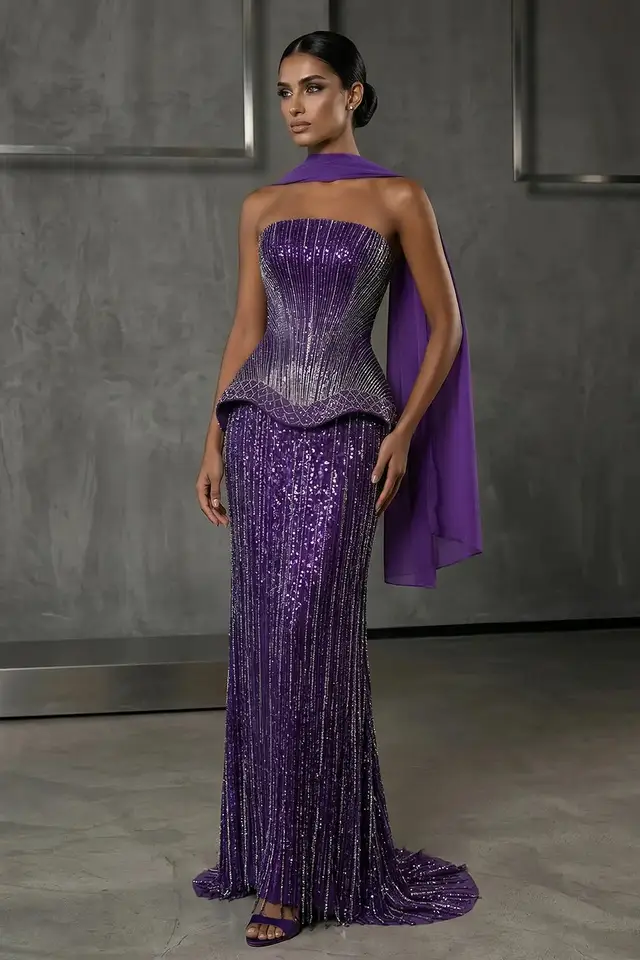 Amara — Mermaid — Strapless — Evening Gown